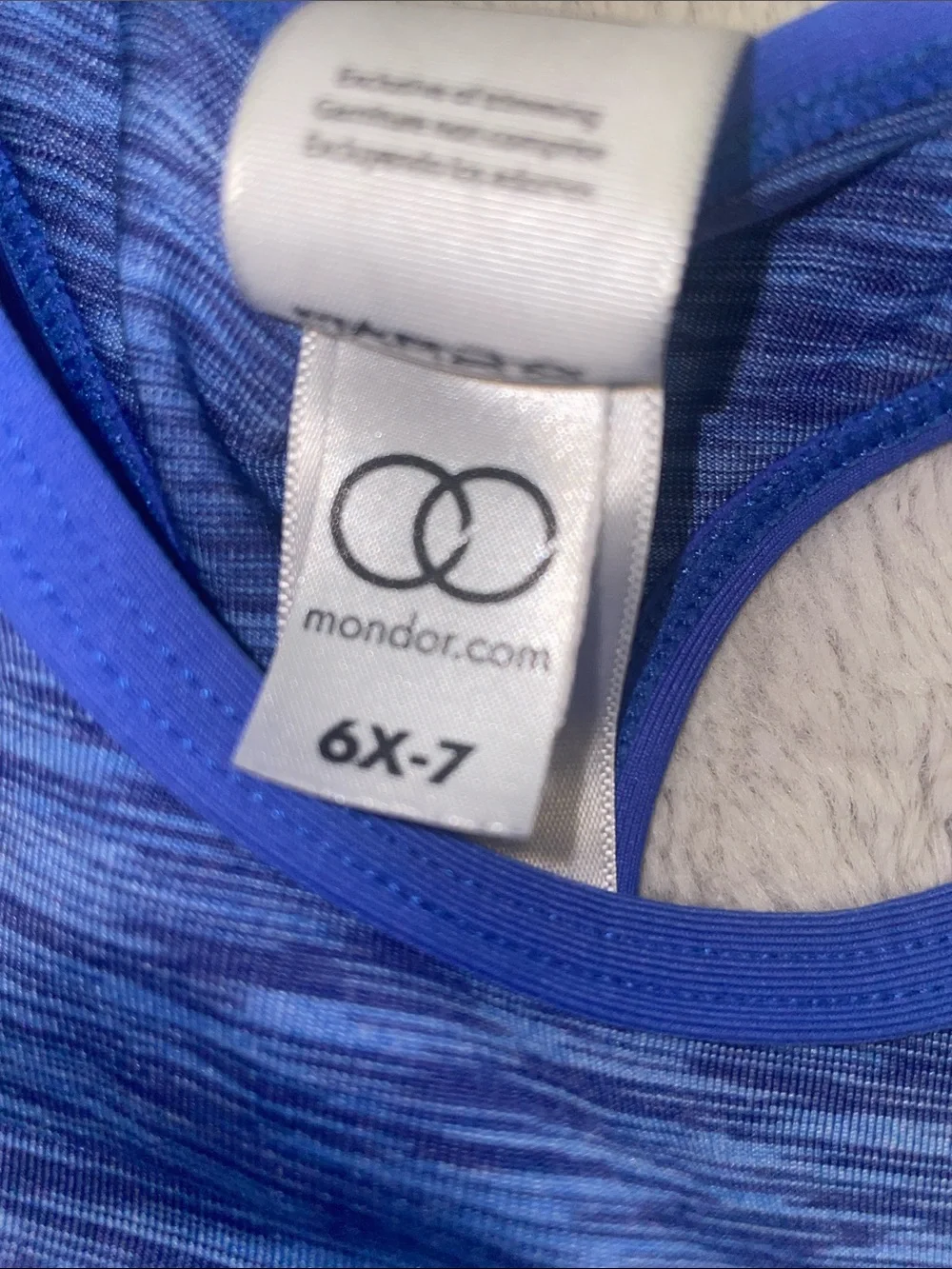 Blue Space-Dye Racerback Tank Top - Picture 2 of 2